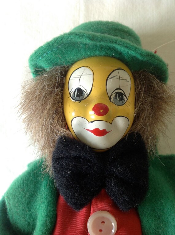 Vintage Poseable Porcelain Hobo Clown Doll 7