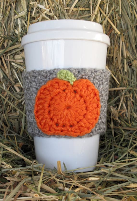 Crochet Pumpkin Coffee Cup Cozy