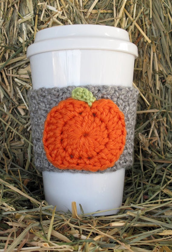 Crochet Pumpkin Coffee Cup Cozy