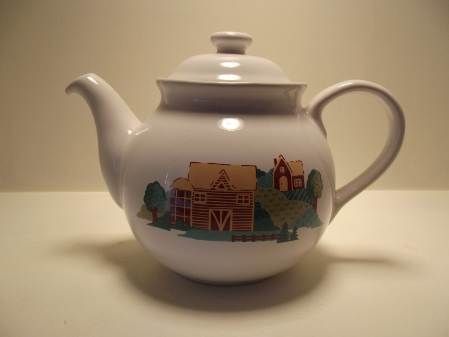 Like New CORELLE Farm Scene TEA KETTLE