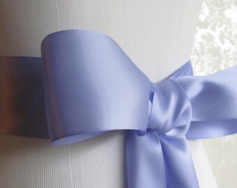 Iris Satin Ribbon Sash / Ribbon Sash / Satin Bridal Sash / Bridesmaid Sash / Iris