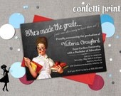 Teacher Graduation Invitation - MAKING THE GRADE Printable Il_170x135