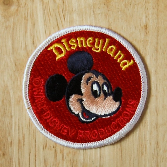 Vintage Disneyland Mickey Mouse Patch Red Disney Collectable