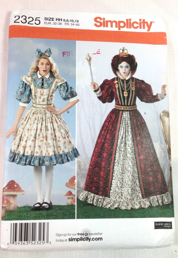 Alice in Wonderland Costume Pattern Simplicity by ProctorCreations