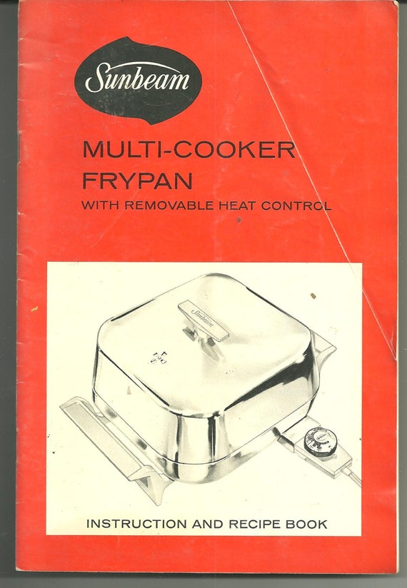 Items similar to Cookbook SUNBEAM Multi Cooker Frypan Instruction and