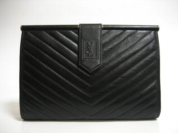 Yves Saint Laurent/ Vintage / Clutch bag / Black by Eternel  