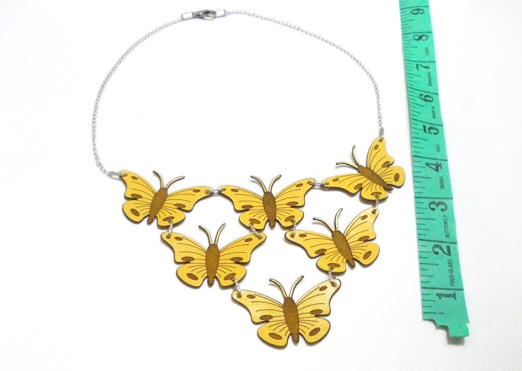 Butterfly Bib Statement Necklace Collar Butterfly by CatsAndSheeps