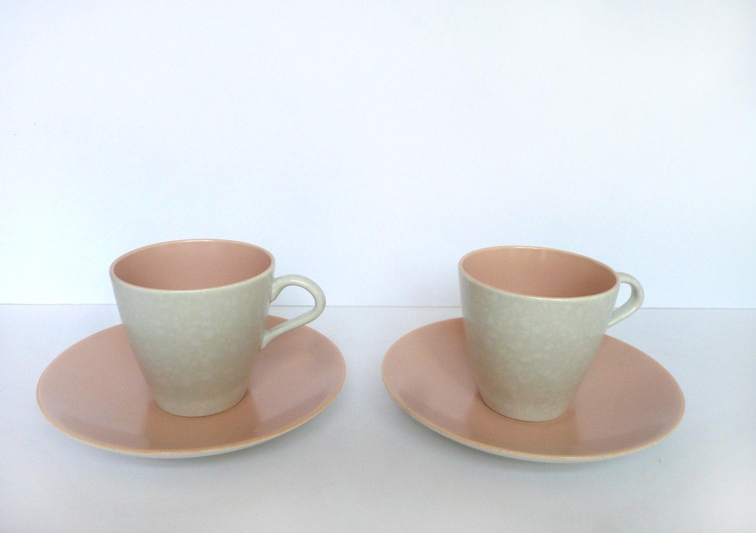 Vintage Poole Pottery cups and saucers retro coffee cups and