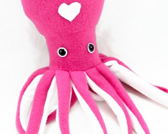 pink squid plush