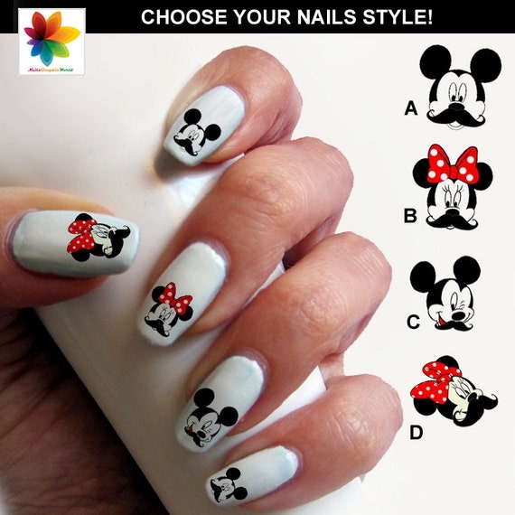 Mustache nail, Disney nail art, cartoon, childrens nail art, mickey ... Mustache nail, Disney nail art, cartoon, childrens nail art, mickey ...