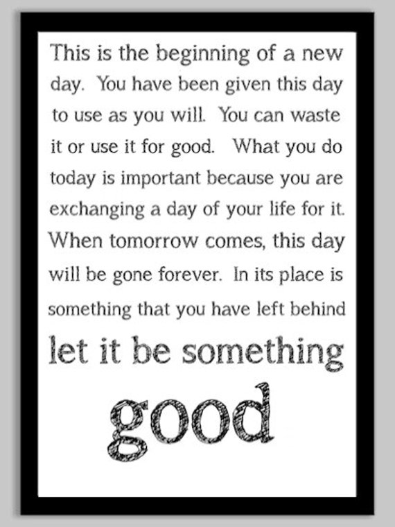 Items similar to Let It Be Something Good Inspirational Motivation ...