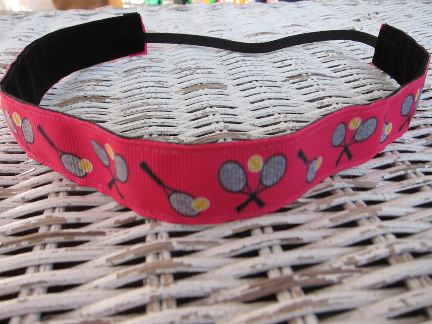 Pink Tennis Headband Womens Sports Headband No Slip