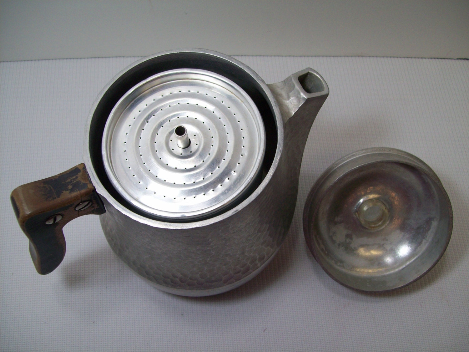 Hammered Cast Aluminum Coffee Pot Wagner Ware