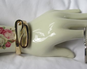 Wonderful Chunky Bangle Bracelet Gold Infinity Swirl Bracelet Vintage Classic Gold Bangle Bracelet
