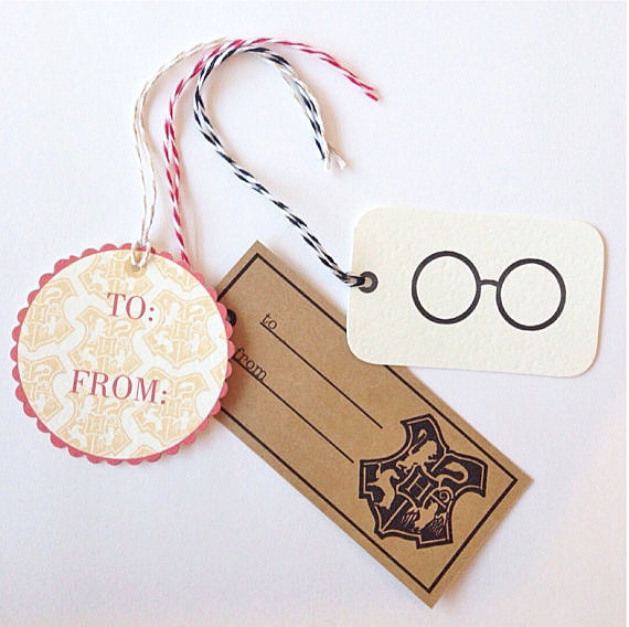 items similar to harry potter inspired christmas gift tags set of 17