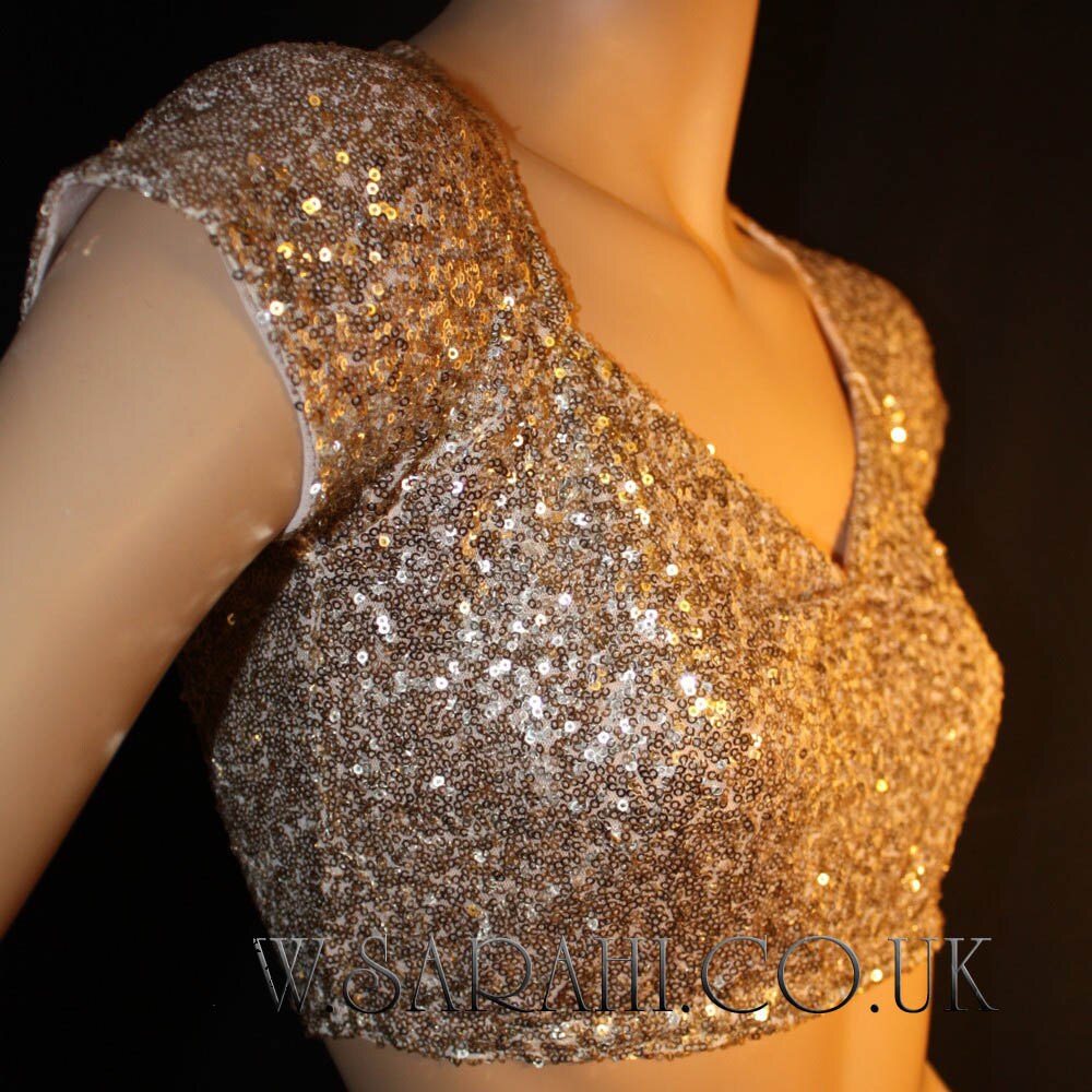 GOLD SEQUIN CROP sequin top bellydance belly dance casual