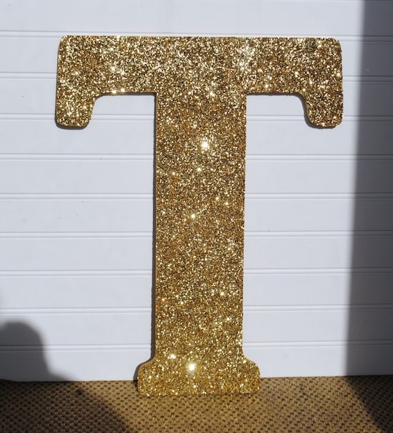 Decorative 18 Gold Glitter Wall Letters Girls Bedroom