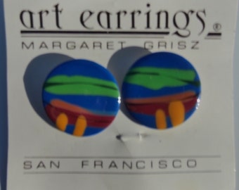 Beautiful Ceramic Post Earrings Designed By Margaret Grisz