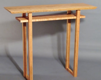 Narrow Side Table: Handmade Custom Wood Furniture- Vanity Table, Hall Table, Entry Table- Minimalist Modern Zen- CLASSIC COLLECTION