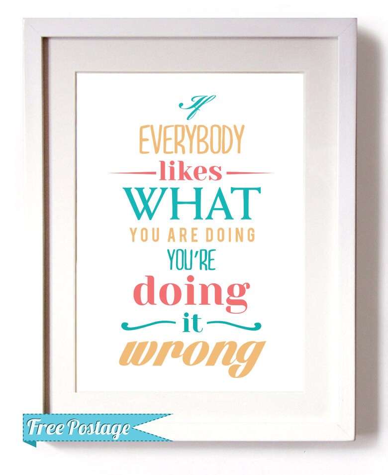 typographic poster print inspirational quote size a4 by aboutmika