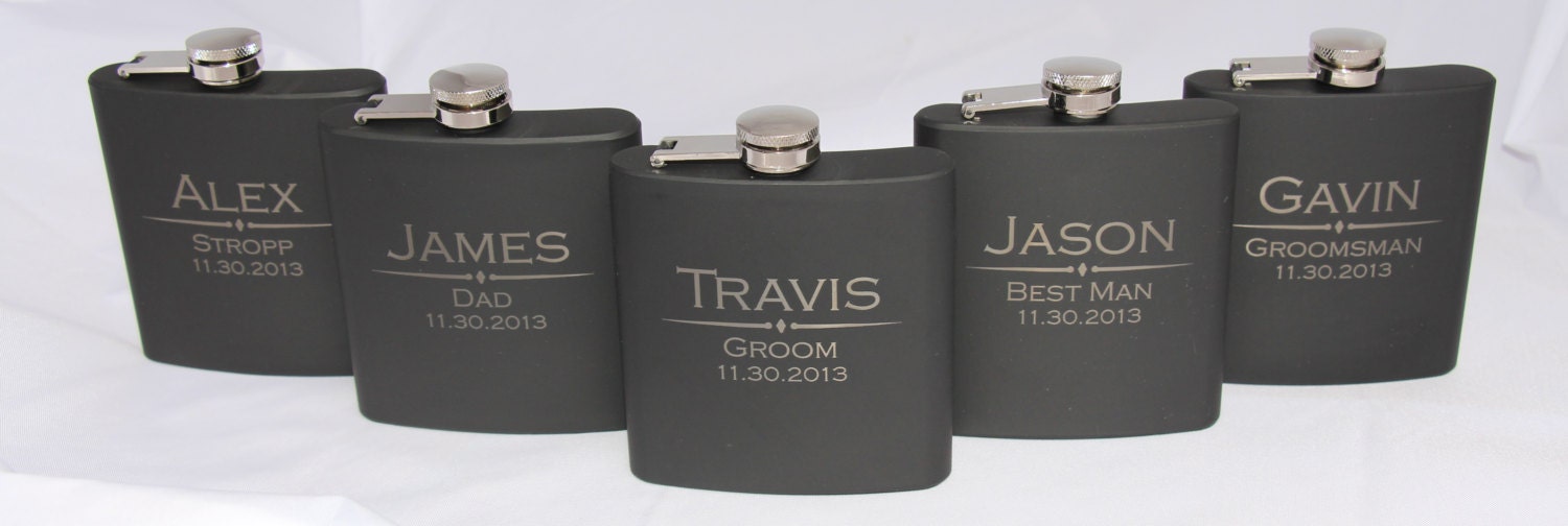 Groomsmen Gifts 6 Personalized Engraved by EverythingDecorated