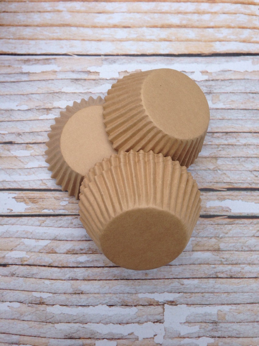 Brown Kraft Paper Cupcake Liners 25 by SweetJellyParties on Etsy