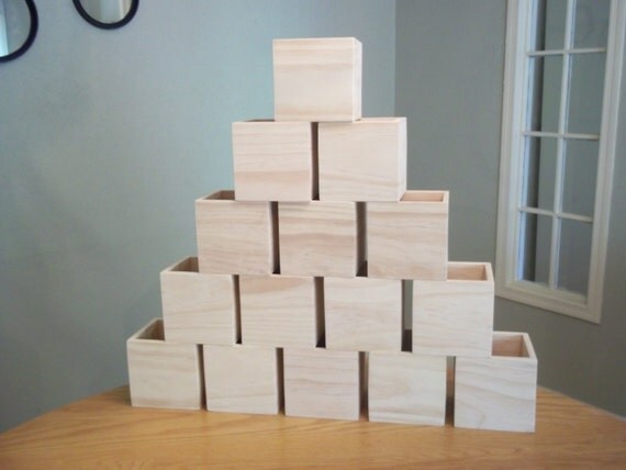 Wooden Boxes Wedding Centerpieces UNFINISHED by TilnicCreations