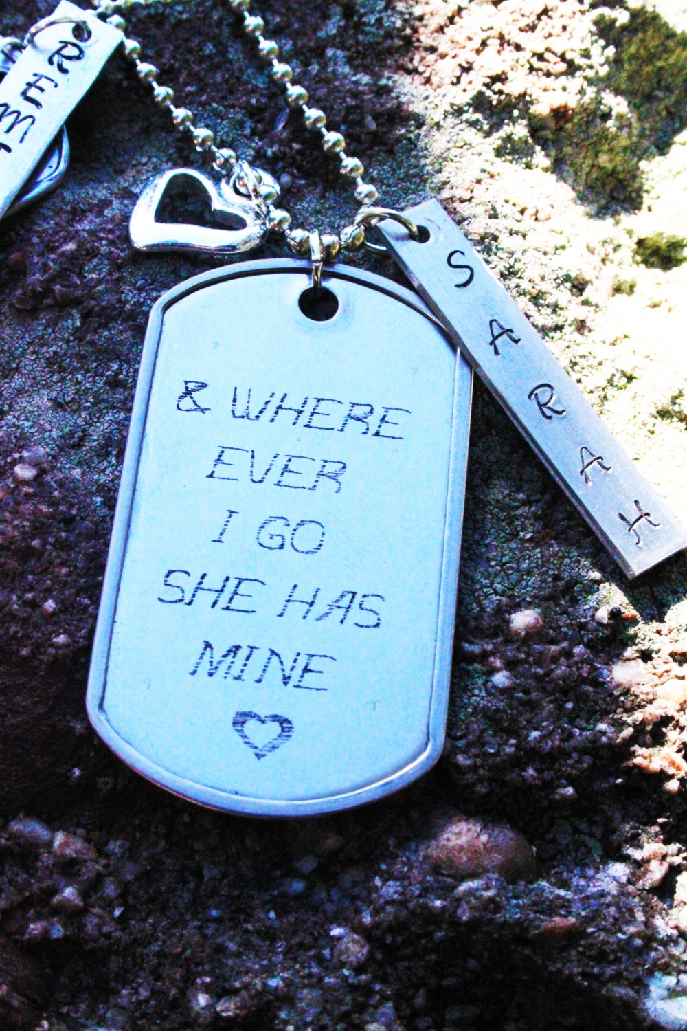 Personalized Military Necklace Set Personalized His & Hers