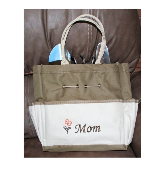 Mom's Garden Tote - Monogrammed Tote with Tools - Great Gift for ...