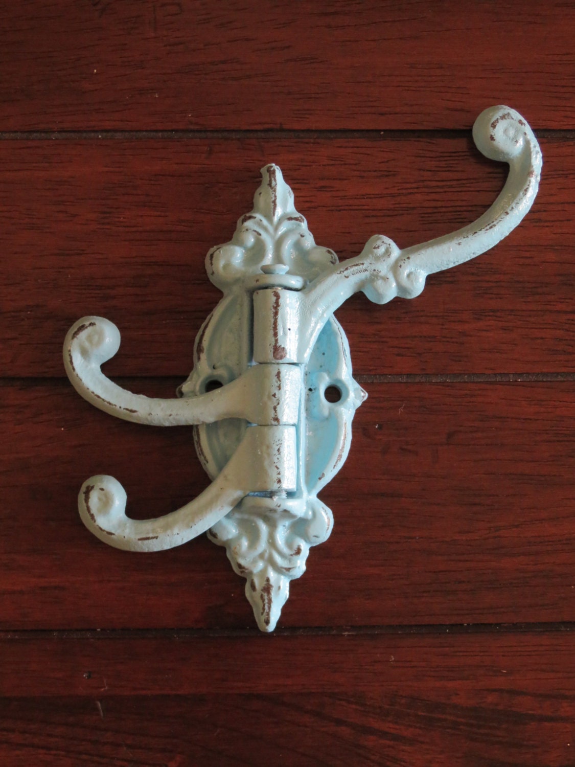 Ornate Wall Hook / Cast Iron Swivel Hook /Towel Bathroom Hook