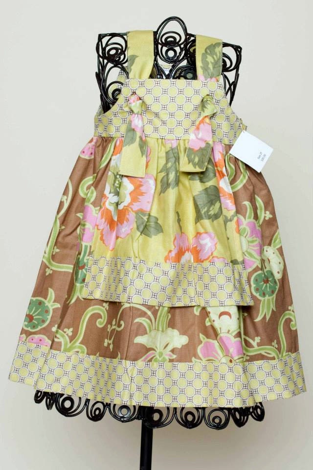 Girls Knot Dress Size 2T Girls Apron Dress Custom Girls