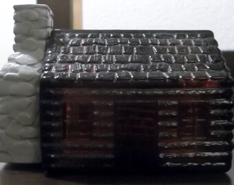 Avon log cabin wild country after shave decanter