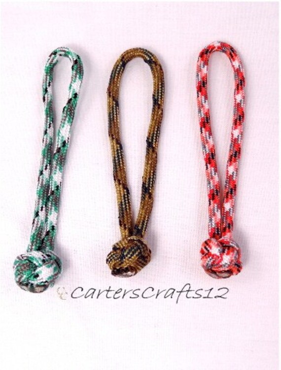 Paracord Zipper Pull Diamond Knot You Pick by CartersCrafts12