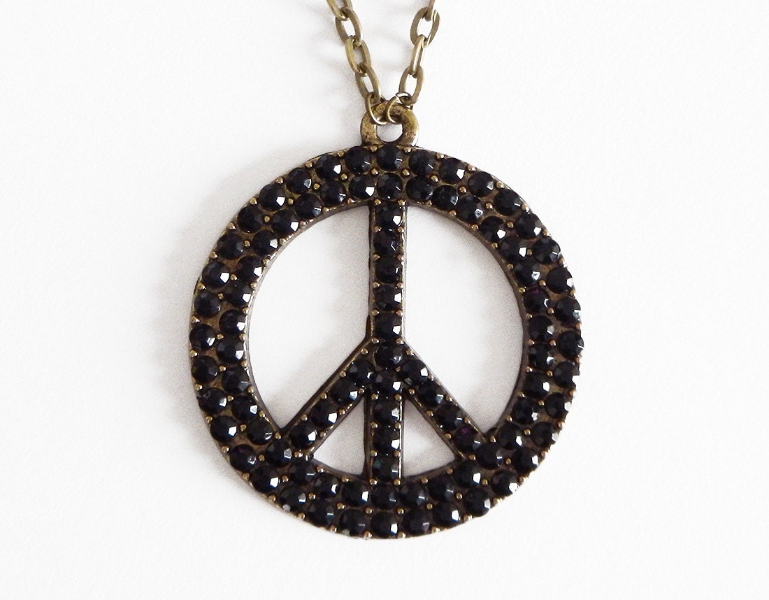 Hippie peace necklace Clearance