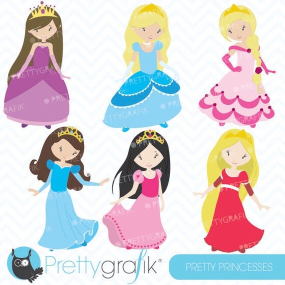 princess clipart commercial use, vector graphics, digital clip art, digital images - CL457 Il_570xn