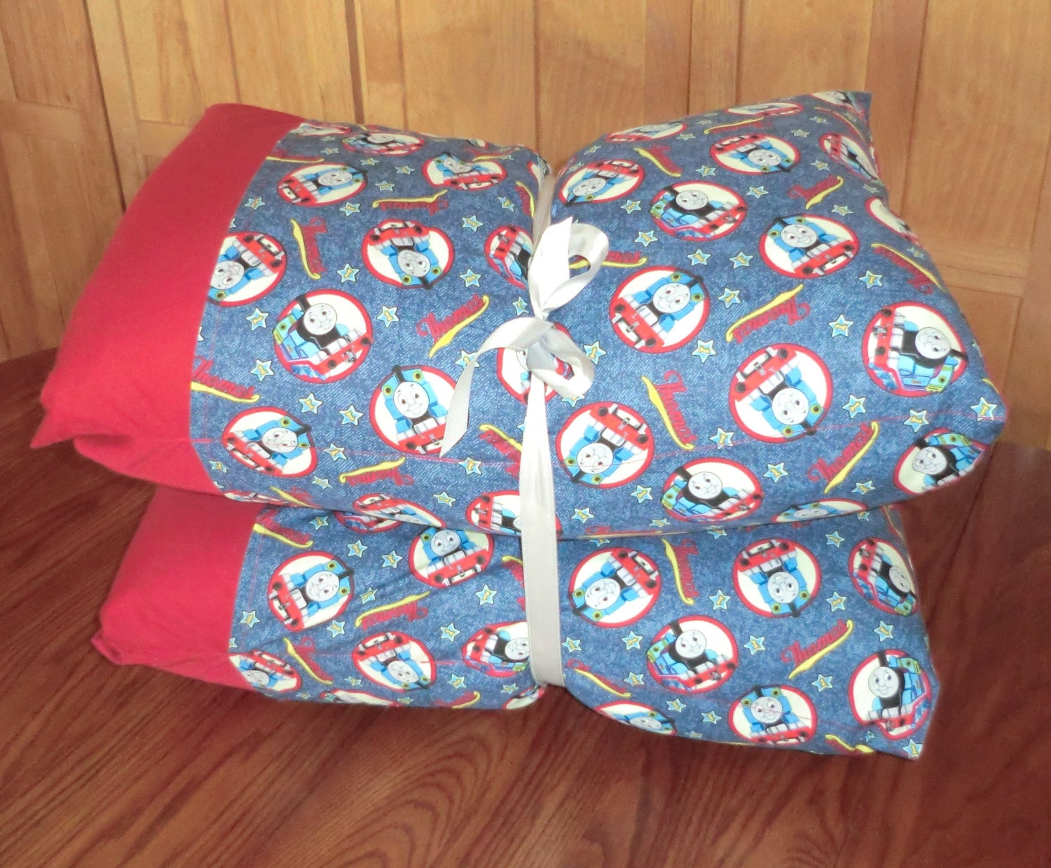 Pillow Bed with Thomas the Train fabric Nap Mat