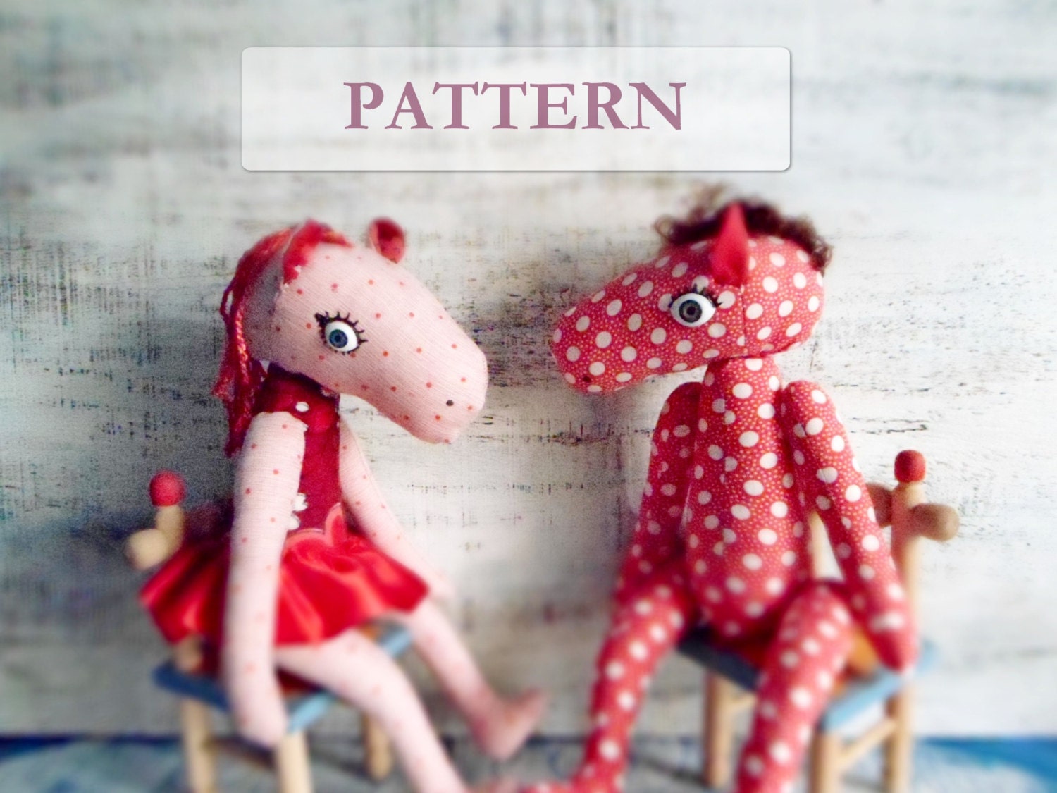 PATTERN for soft stuffed horse stuffed toy 13 by HandyHappyTeddy
