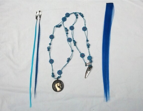 Cool Horse Color Set in Blue  Necklace Mane Color by MyBuddyBling