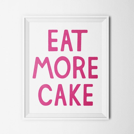 Eat More Cake Birthday Card - Birthday Cake Card 