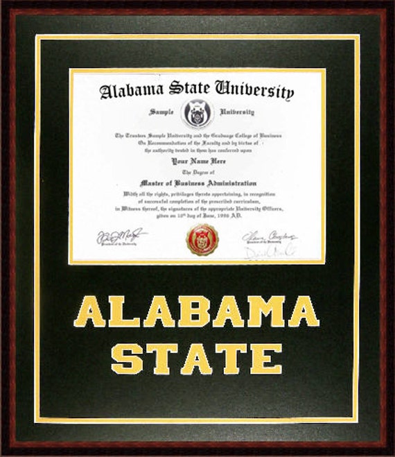 Alabama State University Diploma and Degree Frame by DiplomaFrames