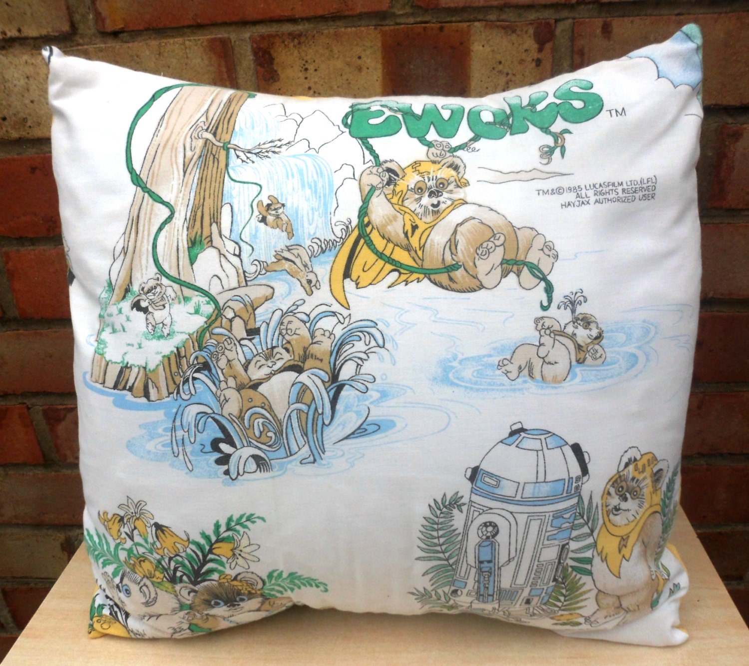 Star Wars Ewok Cartoon R2D2 Rare Vintage Fabric by AlienCoutureUK