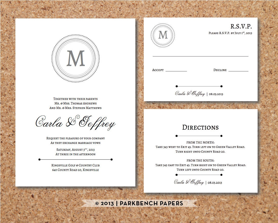 Wedding Invitations With Rsvp Cards 6