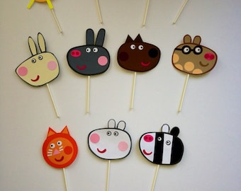 Peppa pig party decorations, Peppa pig cake topper, cake decoration