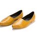 Sale! flat yellow mustard shoes -10% off - Mustard snake skin pattern flat shoes - Handmade by Imeldashoes