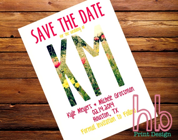 Printable Floral Wedding Save the Date