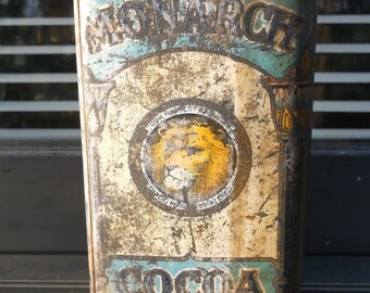 1920s Monarch Cocoa Tin Chicago Ill.