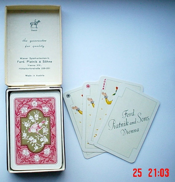 Piatnik Vintage Miniature Playing Cards in Box by MicksTreasures