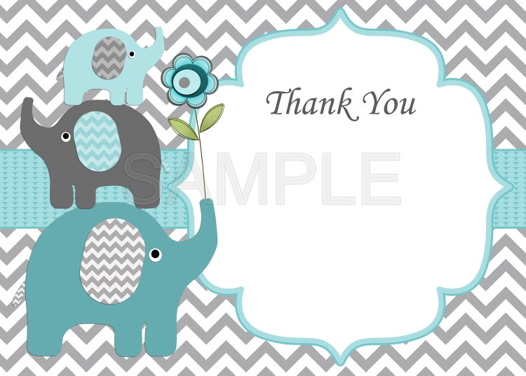 Baby Shower Invitation Elephant Baby Shower by diymyparty on Etsy