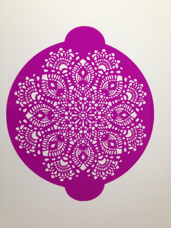 Vintage pattern Lace cake topper stencil romantic by Stenciland