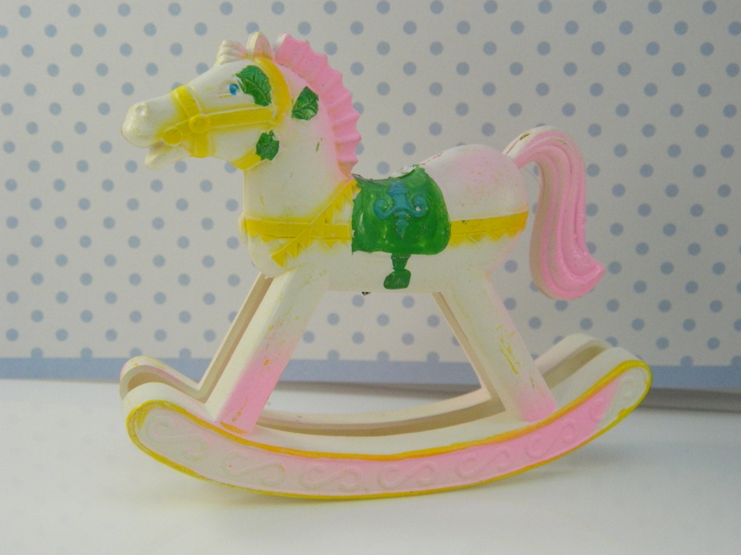 Vintage Baby Rocking Horse / Baby Shower / Retro / Girl / Boy